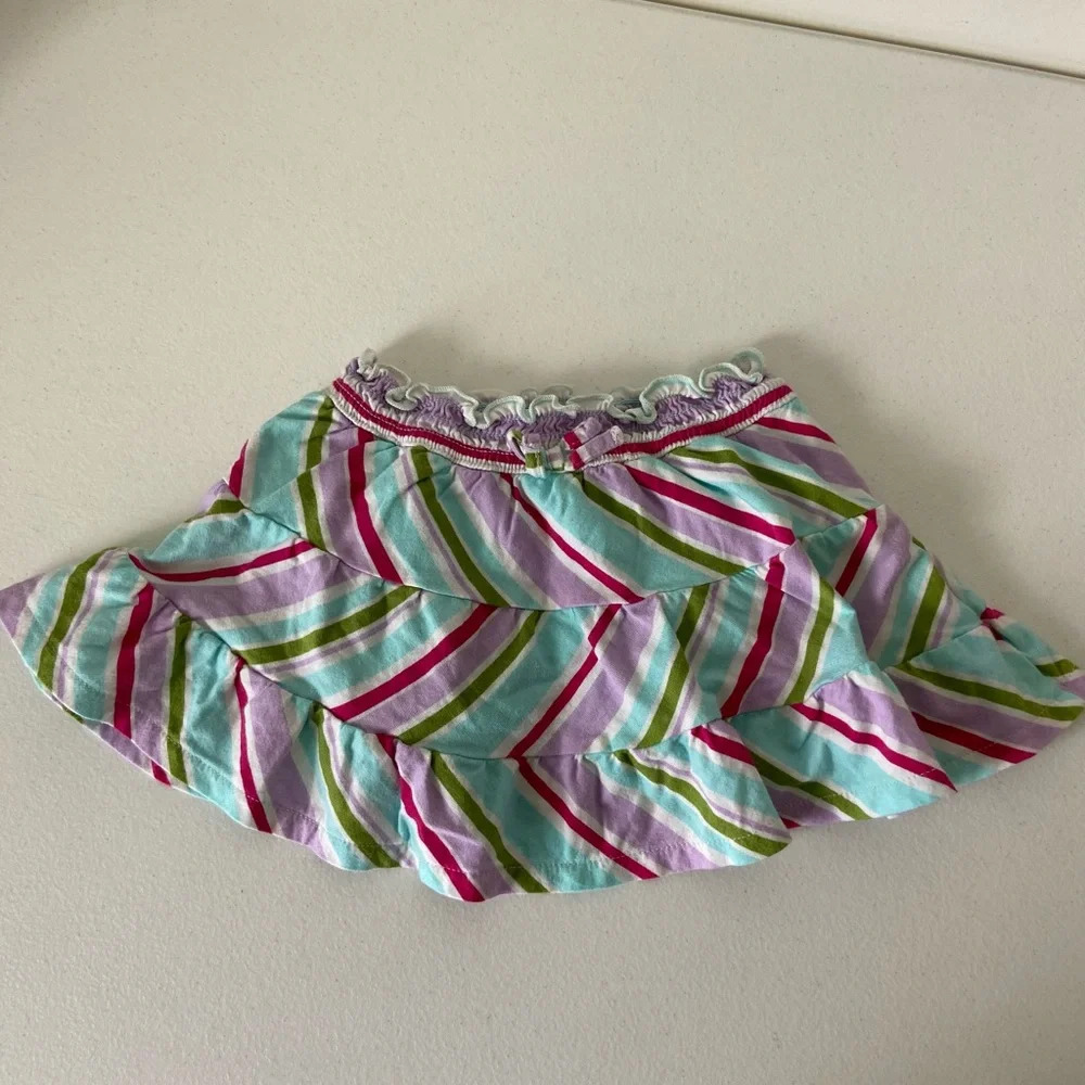 EUC | Crazy 8 girl’s striped elastic‎ waist skirt — 12-18 months